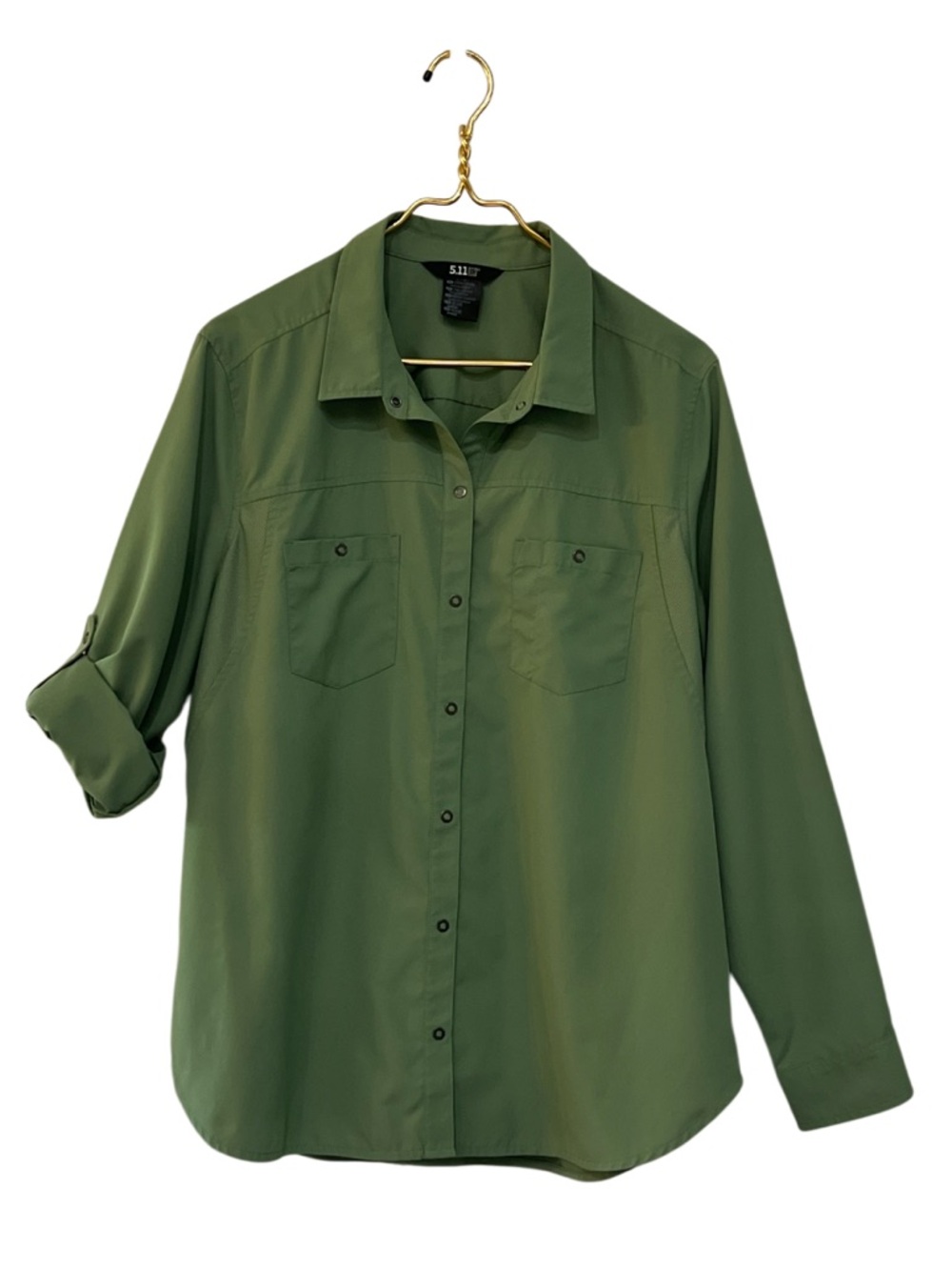 5.11 Tactical Marksman Desert Sage Green UPF 50 Utility Shirt Roll Tab XL